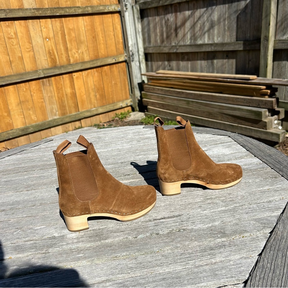 Loeffler Randall Women's Anabelle Clog Boot 5‎ Cacao Brown Ankle Boots